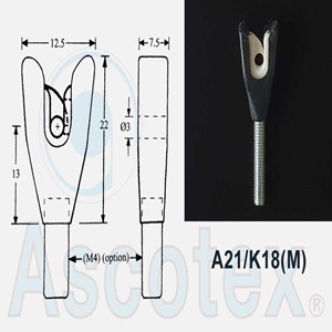 Thanh dẫn hướng sợi lỗ trung tâm sứ Ascotex Ceramic A21/K18